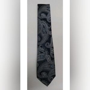 Sophisticated Paisley Men's Tie in Blue and Gray